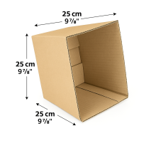 Fefco 200 - Коробка четырехклапанная с открытым верхом 25х25х25 см