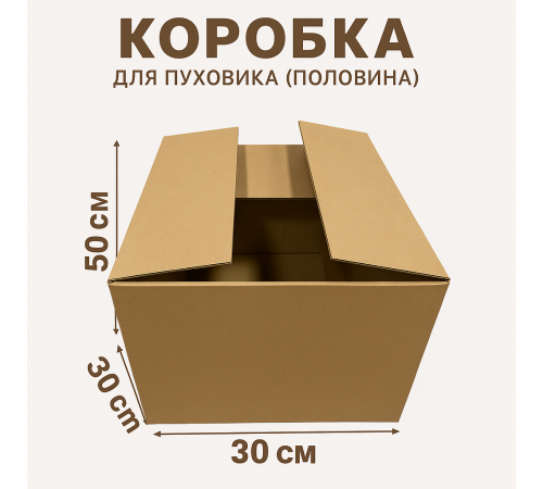 Fefco 2010- Коробка для пуховика (половина) 50х30х30 см Fefco 2010- Коробка для пуховика (половина) 50х30х30 см
